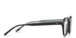 Shop Tommy Hilfiger Flag Logo Panthos Eyeglasses in Black online.