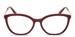 Guess Logo Lettering Cat-Eye Eyeglasses in Burgundy – Product Photo 1