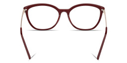 Guess Logo Lettering Cat-Eye Eyeglasses in Burgundy – Product Photo 4