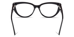 Shop Guess Rhinestone-Embellished Cat-Eye Eyeglasses in Black online.