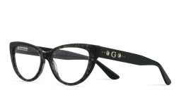 Shop Guess Rhinestone-Embellished Cat-Eye Eyeglasses in Green online.