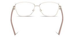 Guess Wide Cat-Eye Eyeglasses in Beige On Gold – Product Photo 4