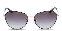 Shop Guess Logo Lettering Round Sunglasses in Black online.