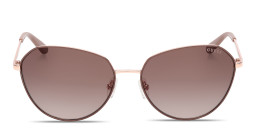 Shop Guess Logo Lettering Round Sunglasses in Beige online.