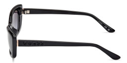 Shop Guess Embossed Logo Rectangle Sunglasses in Black online.
