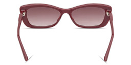 Guess Embossed Logo Rectangle Sunglasses in Red – Product Photo 4