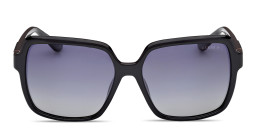 Guess Embossed Logo Oversized Square Sunglasses in Black/Smoke – Product Photo 2