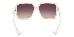Guess Embossed Logo Oversized Square Sunglasses in White – Product Photo 4