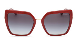 Guess Oversized Cat-Eye Sunglasses in Burgundy – Product Photo 1