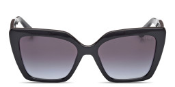 Shop Guess Rhinestone-Embellished Cat-Eye Sunglasses in Black online.