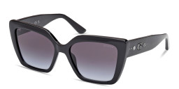 Shop Guess Rhinestone-Embellished Cat-Eye Sunglasses in Black online.