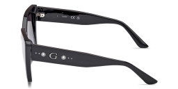 Shop Guess Rhinestone-Embellished Cat-Eye Sunglasses in Black online.