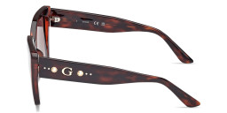 Shop Guess Rhinestone-Embellished Cat-Eye Sunglasses in Havana online.