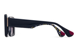 نظارات شمسية ستيلا بإطار مربّع من ووديز بلون أزرق - صورة المنتج 4