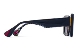 Shop Woodys Stella Square Sunglasses in Blue online.