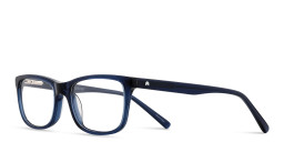 Shop TRICE Logo Kids Rectangle Eyeglasses with Blue Light Filter in Transparent Blue online.