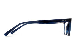 Shop TRICE Logo Kids Rectangle Eyeglasses with Blue Light Filter in Transparent Blue online.