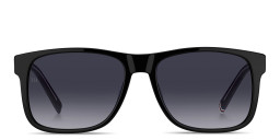 Tommy Hilfiger Logo Rectangle Sunglasses in Black/Dark Grey – Product Photo 1