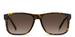 Tommy Hilfiger Logo Rectangle Sunglasses in Brown – Product Photo 1