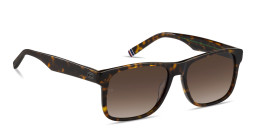 Tommy Hilfiger Logo Rectangle Sunglasses in Brown – Product Photo 3