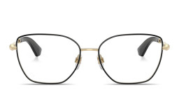 Shop BURBERRY Engraved Logo Cat-Eye Eyeglasses in Black online.