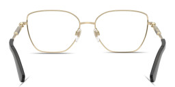 Shop BURBERRY Engraved Logo Cat-Eye Eyeglasses in Black online.