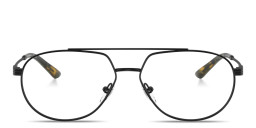 Emporio Armani Modern Wide Pilot Eyeglasses in Matte Black – Product Photo 1