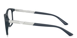 Shop Emporio Armani Modern Pillow Eyeglasses in Matte Dark Blue online.