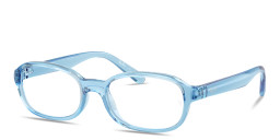 Shop Ray-Ban Junior Optics Kids Bio-Based Pillow Eyeglasses in Transparent Blue online.