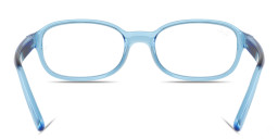 Shop Ray-Ban Junior Optics Kids Bio-Based Pillow Eyeglasses in Transparent Blue online.