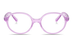 Shop Ray-Ban Junior Optics Kids Bio-Based Panthos Eyeglasses in Transparent Violet online.