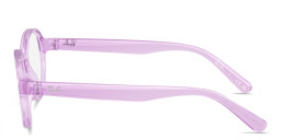 Shop Ray-Ban Junior Optics Kids Bio-Based Panthos Eyeglasses in Transparent Violet online.