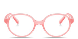 Shop Ray-Ban Junior Optics Kids Bio-Based Panthos Eyeglasses in Transparent Light Pink online.