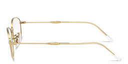 Shop Ray-Ban Optics Irregular Eyeglasses in Gold online.