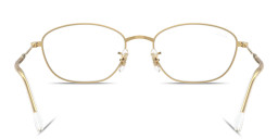 Shop Ray-Ban Optics Irregular Eyeglasses in Gold online.
