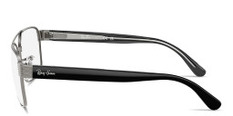 Shop Ray-Ban Optics Unisex Wide Square Eyeglasses in Gunmetal online.