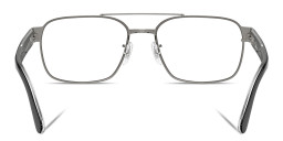 Shop Ray-Ban Optics Unisex Wide Square Eyeglasses in Gunmetal online.