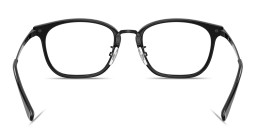 Shop Ray-Ban Logo-Engraved Unisex Square Eyeglasses in Black online.