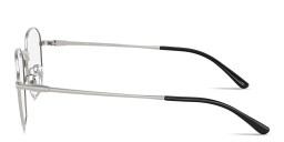 Shop Ray-Ban Logo-Engraved Unisex Irregular Eyeglasses in Silver online.