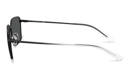 Shop Armani Exchange A|X Logo Rectangle Sunglasses in Black online.