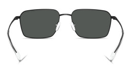 Shop Armani Exchange A|X Logo Rectangle Sunglasses in Black online.