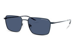 Shop Armani Exchange A|X Logo Rectangle Sunglasses in Blue online.