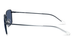 Shop Armani Exchange A|X Logo Rectangle Sunglasses in Blue online.