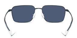Shop Armani Exchange A|X Logo Rectangle Sunglasses in Blue online.