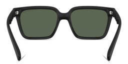 Shop Armani Exchange Logo Lettering Square Sunglasses in Black online.