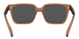 Shop Armani Exchange Logo Lettering Square Sunglasses in Transparent Brown online.