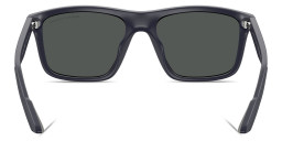 Shop Armani Exchange A|X Logo Square Sunglasses in Blue online.