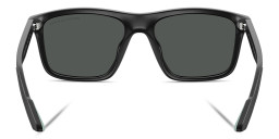 Shop Armani Exchange A|X Logo Square Sunglasses in Black online.