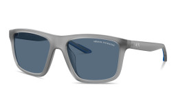 Shop Armani Exchange A|X Logo Square Sunglasses in Grey online.