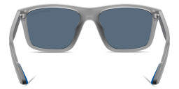 Shop Armani Exchange A|X Logo Square Sunglasses in Grey online.